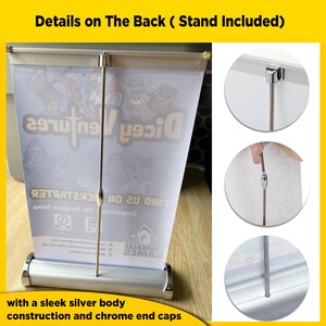 Table Top Banner, Personalized Custom Full Colored Mini Retractable ...