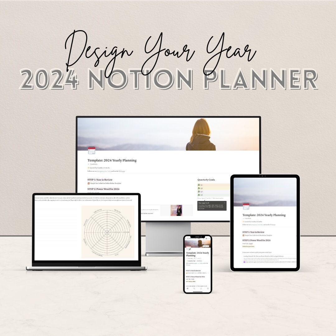 Design Your Year 2024 Notion Planner Etsy