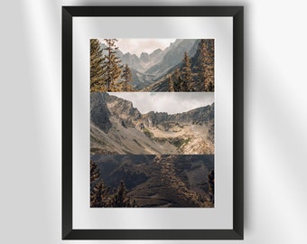 ART photography of Nature - 3x Mountains  / Digital download / Ultra High Resolution 300dpi