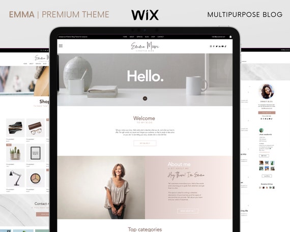 Wix Website Template Website Design Premium Wix Theme Wix - Etsy