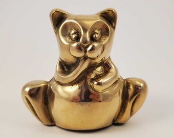 Brass Cat or Bear Figurine