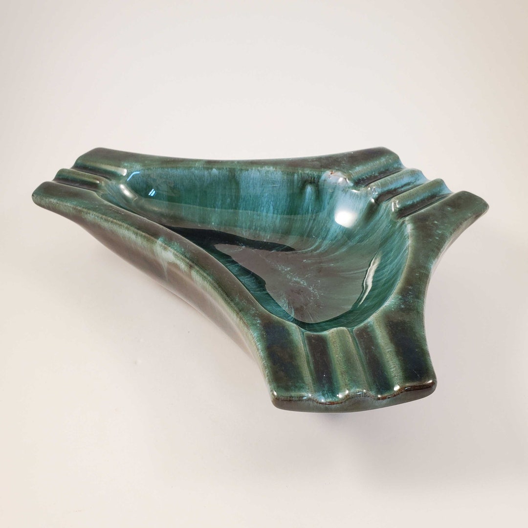 Vintage MCM Blue Mountain Pottery Ashtray Etsy