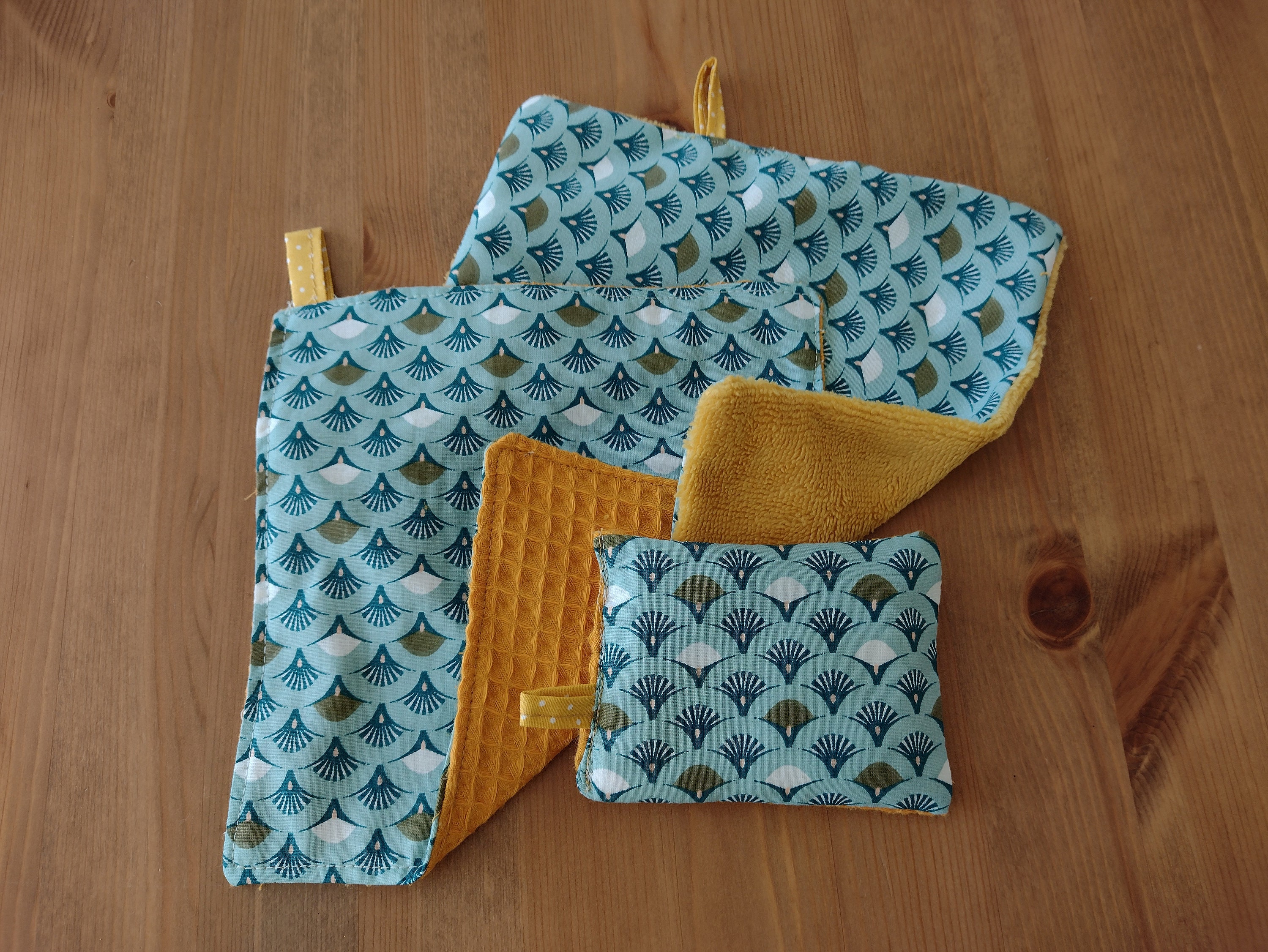 Kit Cuisine Zéro Déchet, Éponge Lavable, Essui-Tout Lavable