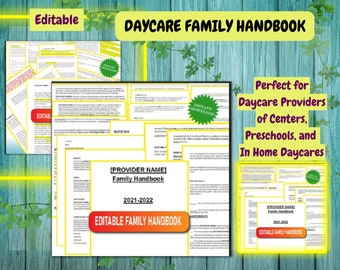 Editable Daycare Family Handbook Template (Digital Download)