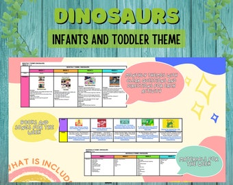 Dinosaur Theme Monthly Lesson Plan: Preschool & Toddler Activities (Printable)