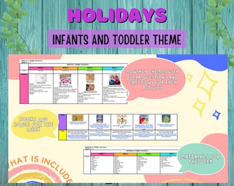 Holidays Theme Lesson Plan: Toddler & Preschool Activities (Printable)