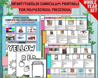 Homeschool Preschool Curriculum: Infant/Toddler, Monthly Themes (Printable)