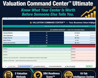 Daycare Business Valuation Calculator Childcare Business Worth and SBA Readiness Tool