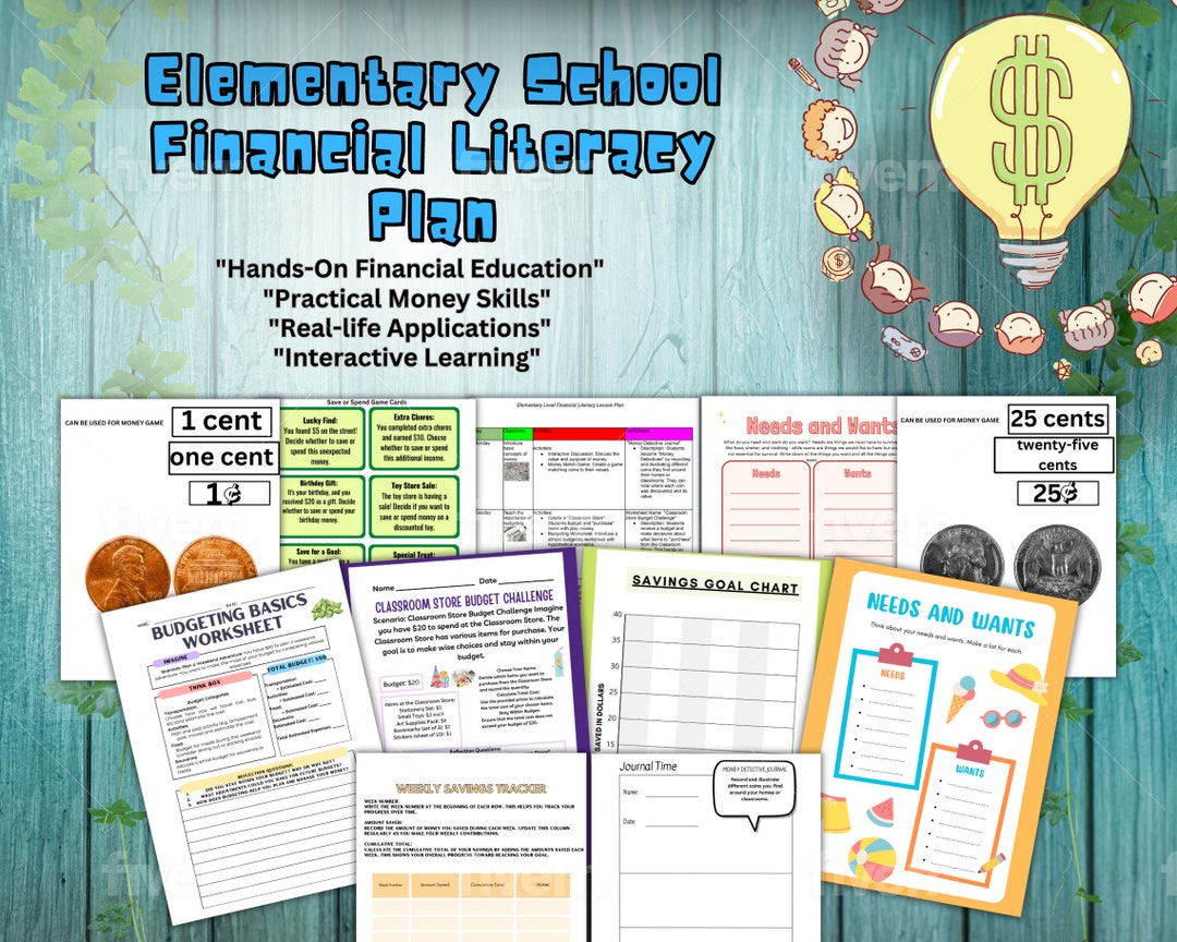 Financial Literacy Curriculum Money Skills Grades 1 5 Etsy