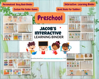 Personalized Preschool Learning Binder: Interactive Quiet Book