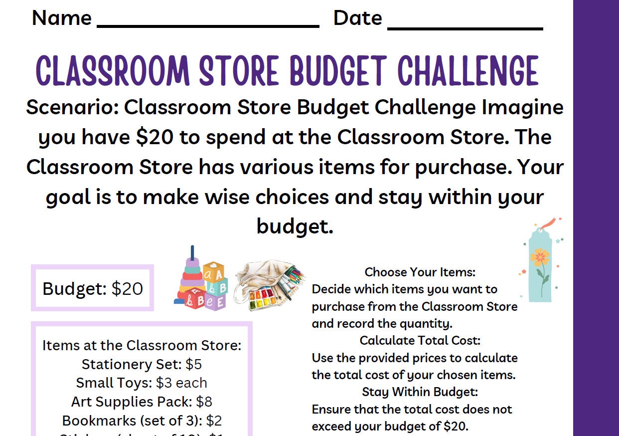 Financial Literacy Curriculum Money Skills Grades 1 5 Etsy