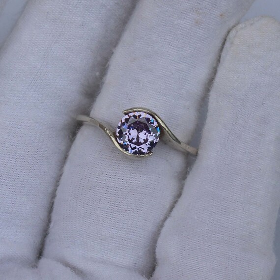 クンツァイトリング：ハンドメイド925スターリングシルバーの宝石