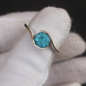 Natural Blue Topaz Ring , 925 Sterling Silver Ring , Handmade Silver Ring , round Blue Topaz Ring , December Birthstone Ring , Women Ring