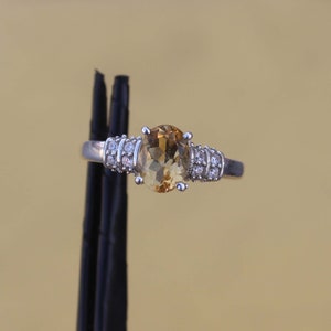 Cut Citrine Ring, 925 Sterling Silver Ring, Handmade Silver Ring, November Birthstone Ring, Gemstone Jewellery, Wedding Ring, Every Day Ring
