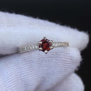 Red Garnet Ring 925 Sterling Silver Ring Garnet Silver Ring Gift For Her Handmade Christmas Gift Wedding Women Ring handmade Ring