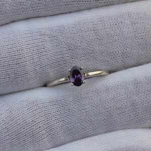 Amethyst Ring-Handmade Silver Ring-925 Sterling Silver Ring-Oval Amethyst Designer Ring-February Birthstone-Promise Ring