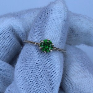 Emerald Engagement Ring, Unique Women Bridal Promise Ring, 925 Sterling Silver ring, Handmade ring, Wedding Gift, Gift for her