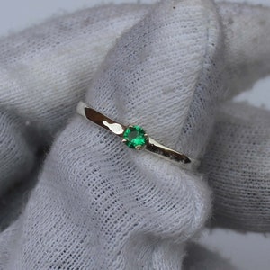 Emerald Ring, 925 Solid Sterling Silver Ring, Women Ring, Wedding Ring, Emerald Gemstone Ring, Birthstone Ring, Gift Ring