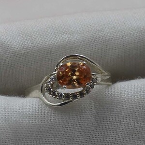Morganite Ring- Sterling Silver Morganite Engagement Ring For Women -Dainty Promise Ring-Wedding ring Anniversary Birthday Gift for Her.