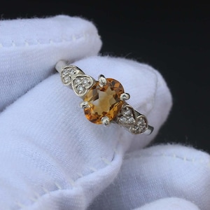 Natural Yellow Citrine Ring, Engagement Ring,Handmade Ring, Natural Gemstone Ring,Statement Ring, November Birthstone Ring, gift Women Ring