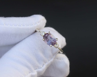 Vintage Alexandrite Ring: Sterling Silver Promise Ring, June Birthstone