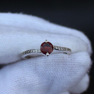 Red Garnet Ring, 925 Sterling Silver Ring, Garnet Silver Ring, Gift For Her, Handmade Christmas Gift, Christmas Gift, Wedding Women Ring