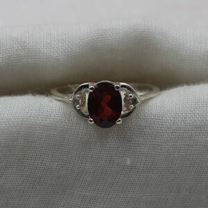 Red Garnet Ring, 925 Sterling Silver Ring, Garnet Silver Ring, Gift For Her, Handmade Christmas Gift, Christmas Gift, Wedding Women Ring