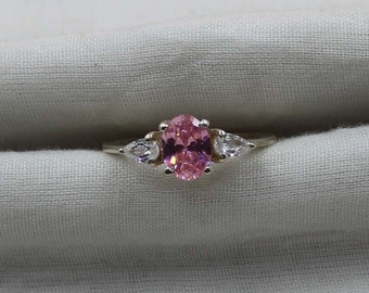 Pink Sapphire Ring Ring, Statement Ring 925 Sterling Silver Ring, Wedding Ring, Anniversary Ring, Christmas Gift, Birthdays Gift For Her