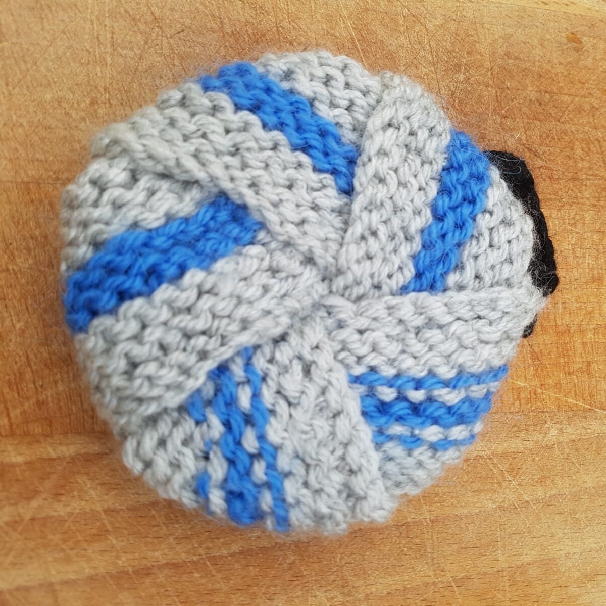 Eponge Tawashi en Laine Bleue et Grise