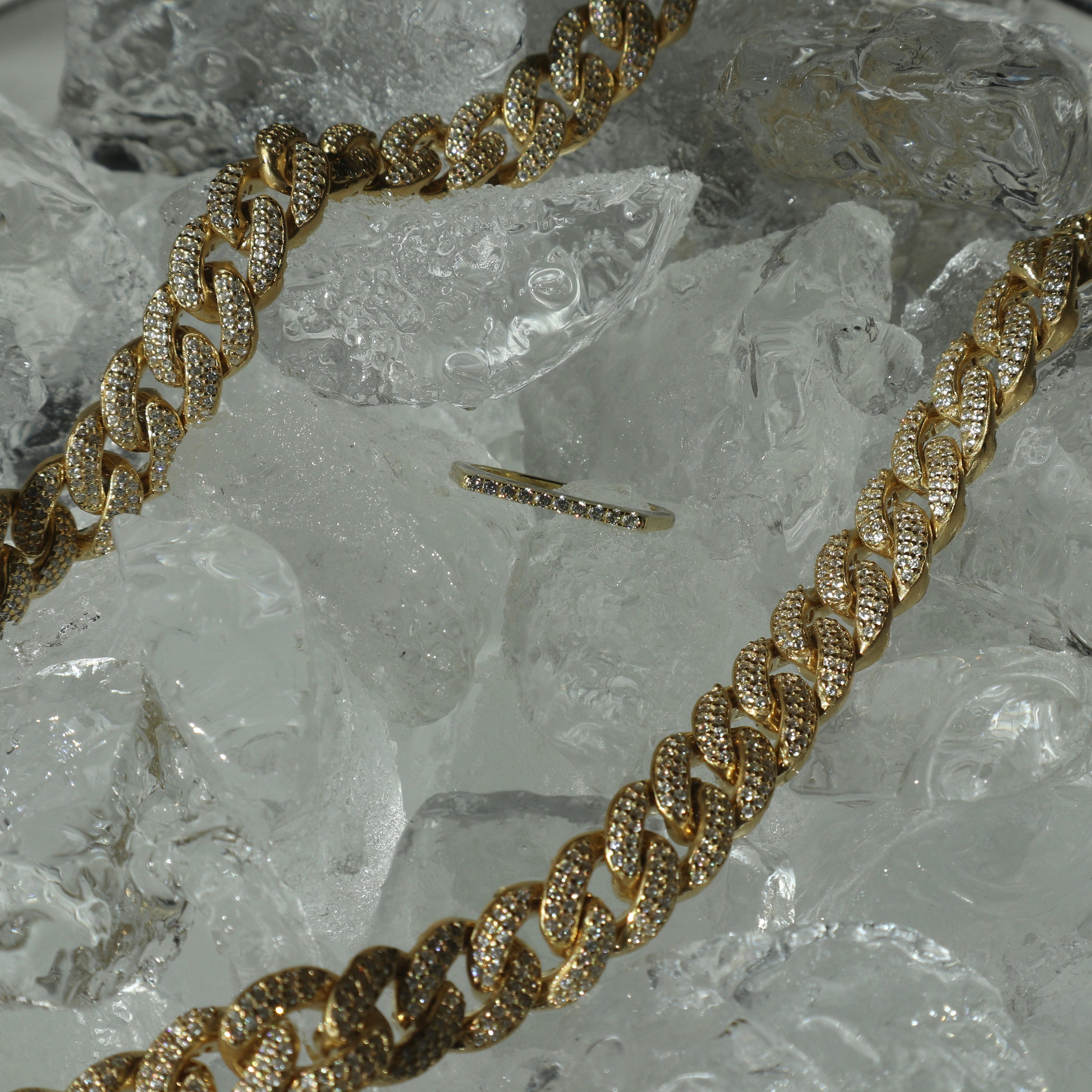 Icy 12k Cuban Link Chain With Matching 