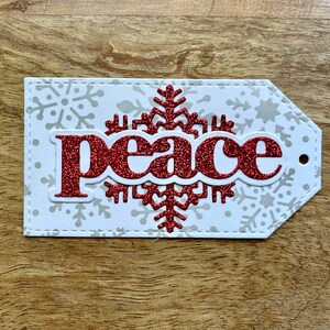Holiday gift tags, Christmas gift tags Peace gift tags