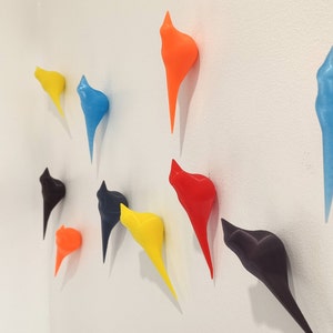 Bird Wall Coat Hook. Choice of many colours. Quirky, Fun, Modern Home Decor.