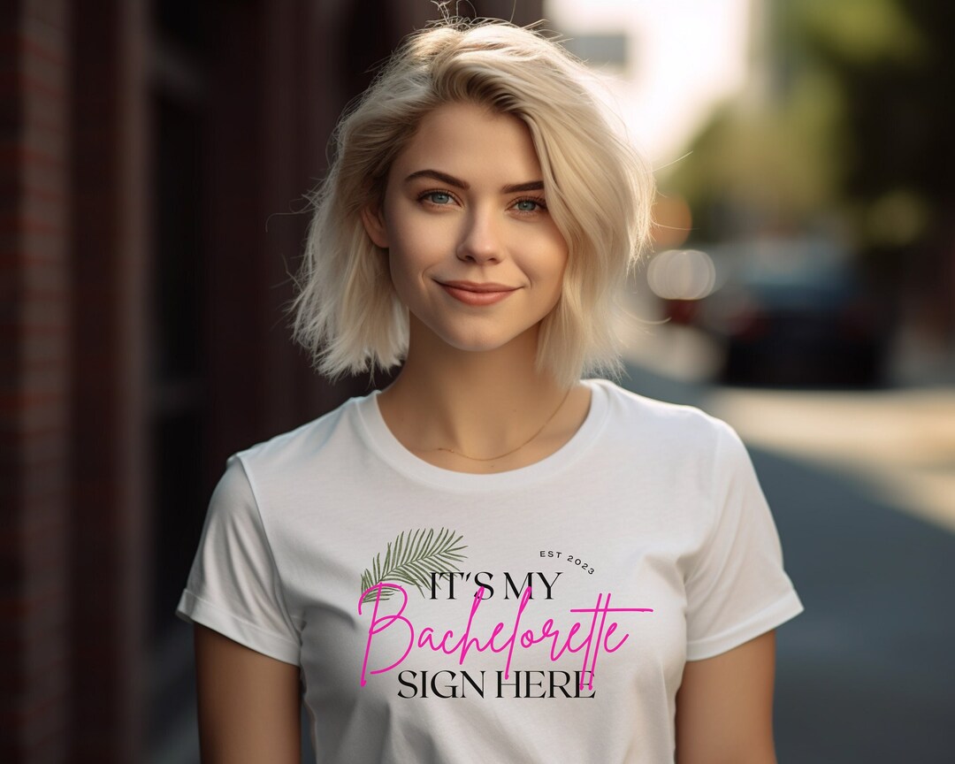Bridal Wedding , Engagement Gift Bachelorette Sign My Shirt Fun