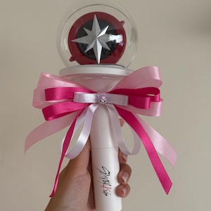 Handmade K-pop Lightstick Bow | Custom Ribbon Accessory for Light Stick | Kpop Concert Decoration