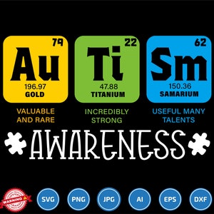 Autism Periodic Table svg, Autism Awareness Svg png, Puzzle Svg, Autism Quote svg, Be Kind Quote svg, Teacher Svg, Autism Awareness svg png