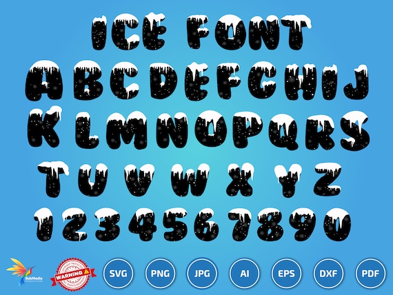 Ice Letters Clip Art