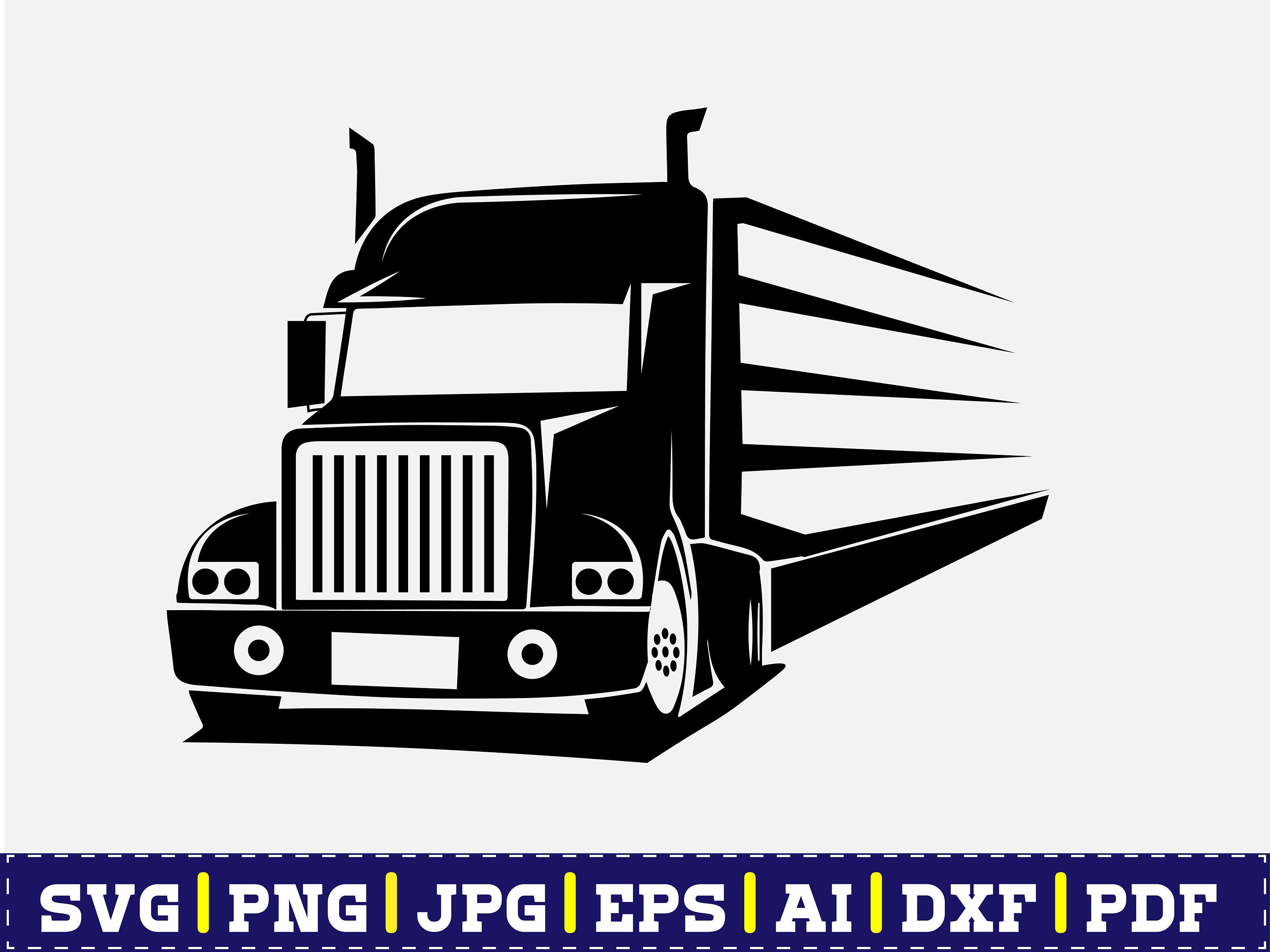 Flatbed Truck Svg, 18 Wheeler Truck Svg, Truck Driver Svg, Truck Svg,  Trucker Svg, Trucking Svg, Truck Cut File, Mercedes Accessories, Truck  (Instant Download) 