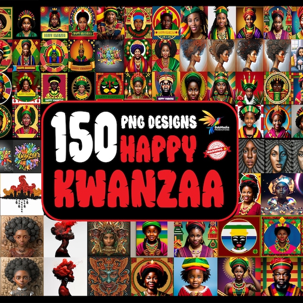 Kwanzaa Huge Bundle Papel digital africano, Kwanzaa Clipart PNG, historia negra, Afro Blessing, velas Kwanzaa para manualidades, diseños sublimados