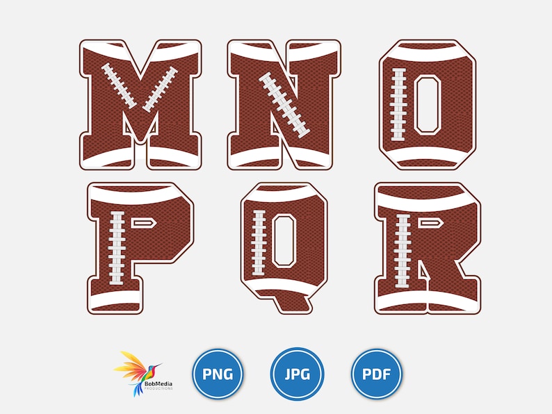 Alphabet Football Png Football Font Football Png Block Font Etsy