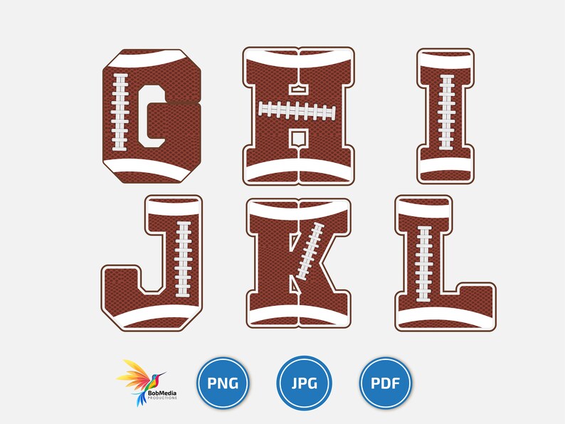 Alphabet Football Png Football Font Football Png Block Font Etsy