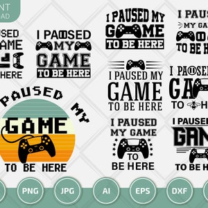 My game is paused talk fast or feed me pizza gaming t-shirt design. Online  video gamer t-shirt design. T-shirt design ideas. T-shirt design quotes pro  download 20913276 Vector Art at Vecteezy