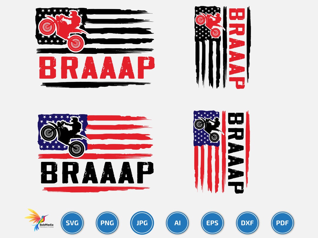 Braaap Motocross Svg Bundle, Braap Motorcross Flag, Motorcycle Svg ...
