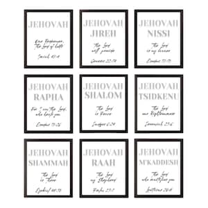 Jehovah, Names of God, Bible verses, Printable, Wall Art, Home Decor, Digital Download