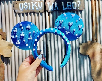 Genie Blue Padded Pearl Ears