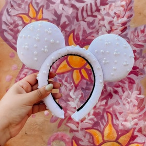 White Padded Pearl Ears