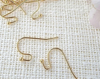 Forniture per la creazione di gioielli fai da te Accessori per la creazione di orecchini in acciaio inossidabile dorato Ganci francesi Accessori per gioielli ipoallergenici per gioielli fatti a mano