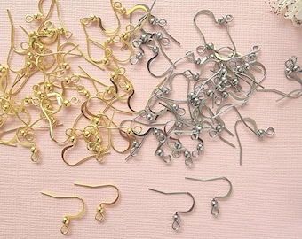 Forniture per gioielli per la creazione di gioielli Gancio per orecchini ipoallergenico Gancio francese in acciaio inossidabile Orecchini fai da te per gioielli fatti a mano Componenti fai da te