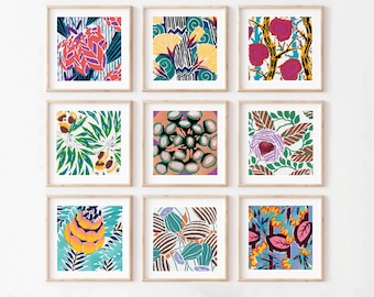 Art Nouveau E.A. Seguy Square Collection Vol. 03 Set of 9 Prints, Printable Wall Art | Digital Download | 8x8 10x10 12x12 Square Art Print
