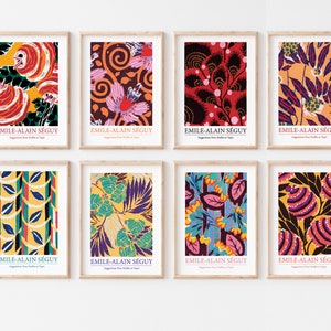 Art Nouveau Floral Prints Set of 8 Vol. 02 : E.A. Seguy Digital Download