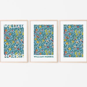 William Morris 3-Wege-Druck Vier Früchte Muster | Druckbare Wandkunst | Sofortiger digitaler Download | Kunstgalerie Wohnzimmer Dekor